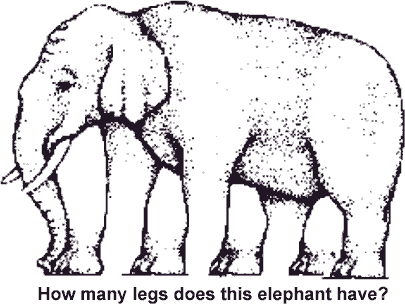 How many legs does this elephant have?